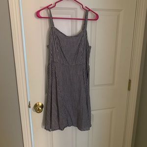 Navy/White Gingham Dress
